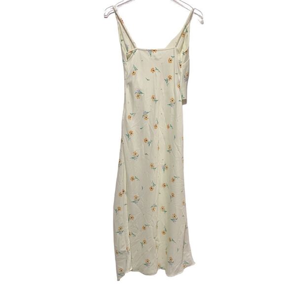 Urban Outfitters‎ Kelly Surplice Midi Yellow Floral Slip Dress Size Small - Picture 6 of 11